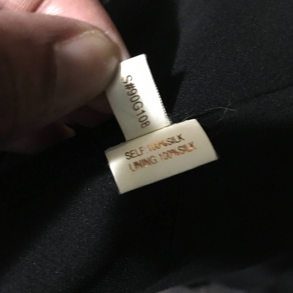 Marchesa Notte Women's Silk Formal Strapless Goddess Gown Size 8 Black/Gold - Picture 8 of 11